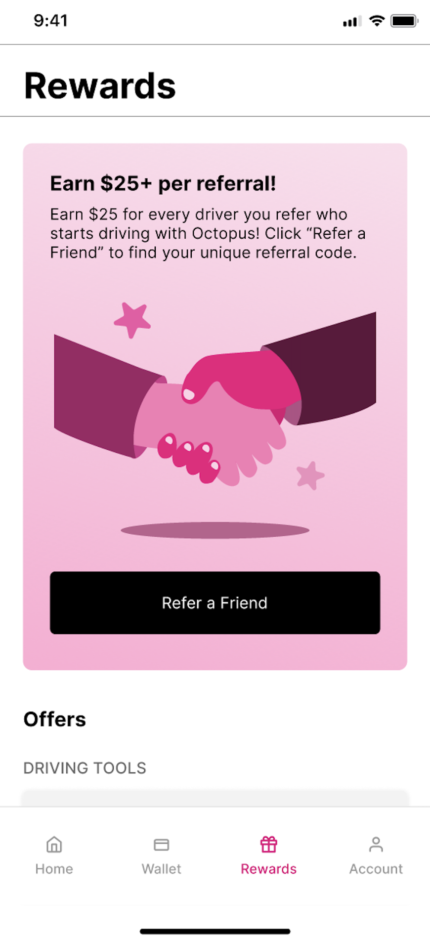 Opción de Refer a Friend